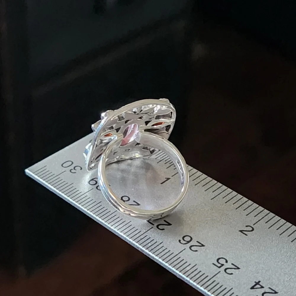 Nicky Butler 925 Sterling Silver Pink Quartz Garnet Designer Gemstone Ring NWT